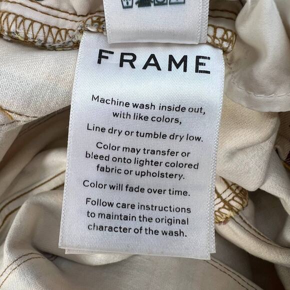 Frame Women's Le High Straight Jeans Size 28 (6) Painterly Stripe Streetwear - Picture 14 of 14